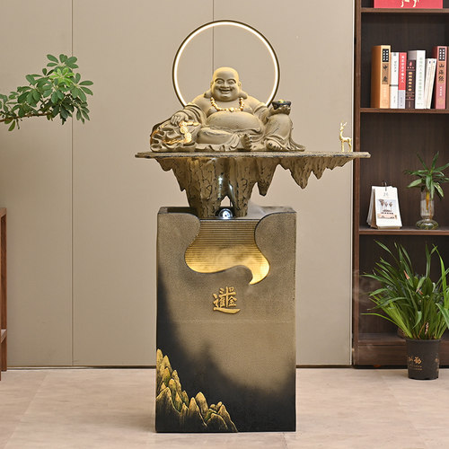 流水喷泉摆件客厅办公室风水球茶室装饰品加湿器景观乔迁开 业送
