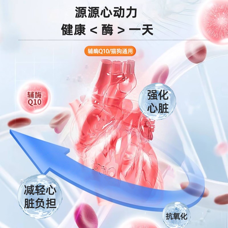 爱宠兴宠物辅酶Q10猫咪狗狗保护心脏肥大健康辅助调理老年猫犬用