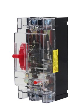 人民透明塑壳断路器DZ15-100T/2/3 40A 63A 100AV工地透明空气开