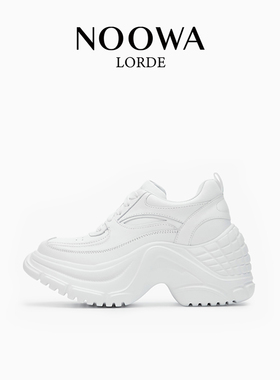 NOOWA设计师小众老爹鞋2025新款真皮舒适时尚百搭增轻便休闲女鞋