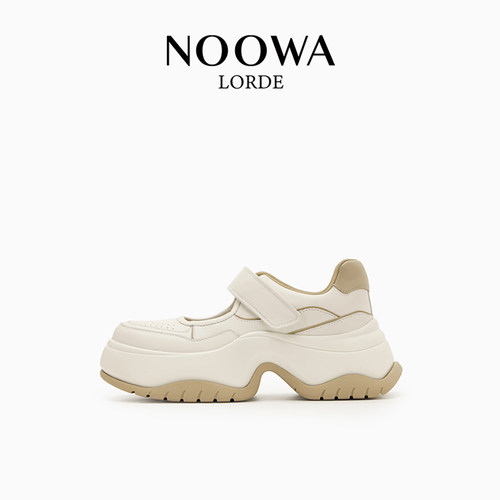 商城同款真皮时尚拼色玛丽珍鞋