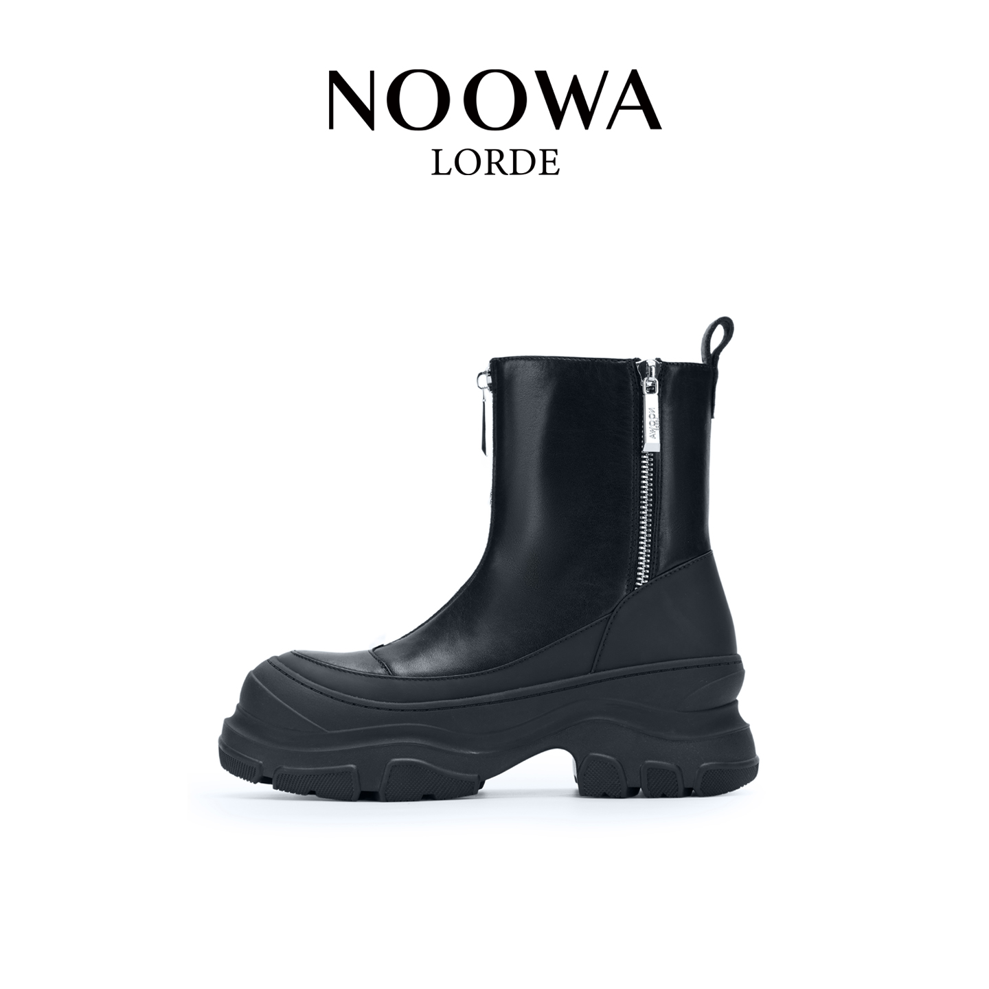 宣仪同款厚底真皮增高显瘦马丁靴