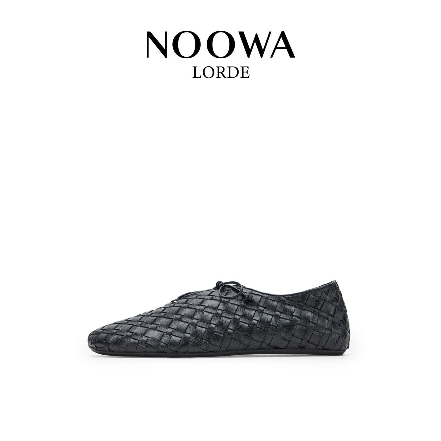 商场同款真皮复古编织平底单鞋