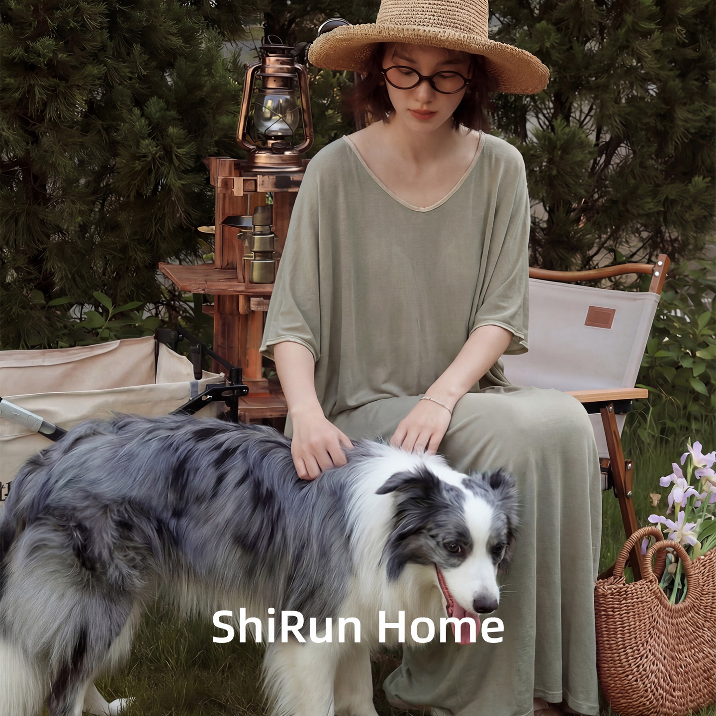 ShiRun | 夏季慵懒带胸垫睡裙新款法式高级松弛感女士睡衣家居服