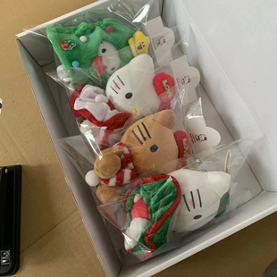 冬日圣诞节包挂件hellokitty包包小公仔书包挂饰毛绒玩偶女生礼物