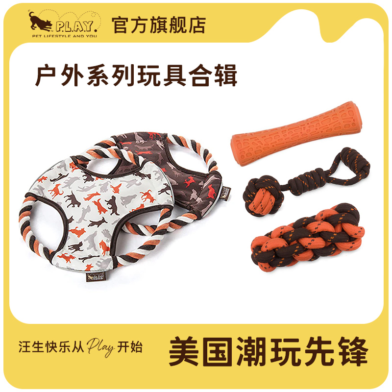 PLAYPET互动训练飞盘耐咬玩具