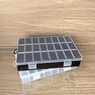 固定24格饰品包装盒子电子元器件收纳盒pp串珠整理盒首饰样品盒子