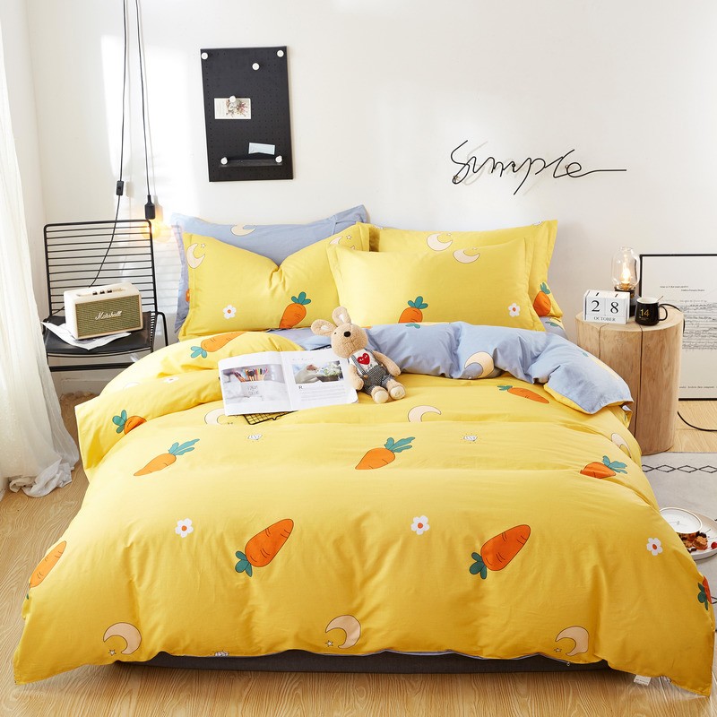 全棉四件套2米x2.3纯棉被套2.2x2.4m加大双人被罩220x240床上用品