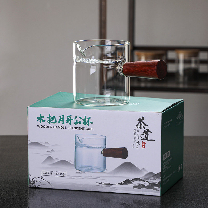 加厚公道杯玻璃木把手耐高温公杯分茶器茶滤一体耐热茶海茶具配件,餐饮具,公道杯,淘宝优惠券,粉丝福利购,淘宝优惠卷