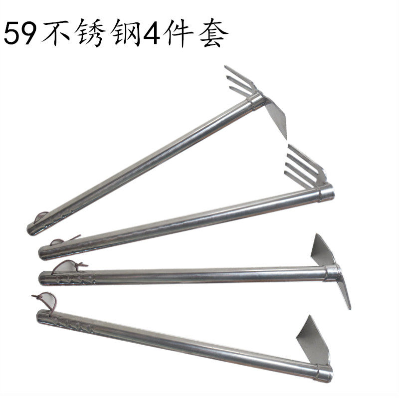 加长不锈钢园艺工具种花种菜除草挖土两用小锄头铲子家庭农用工具
