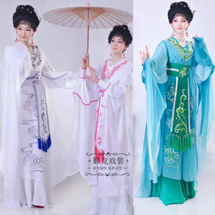 越剧黄梅戏青蛇白蛇服装 武旦刀马旦服装 青白蛇戏服 戏曲古装 新款