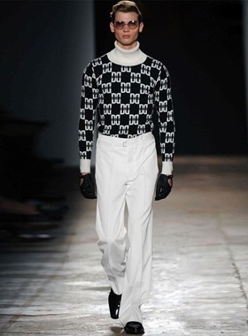 春季男士直筒裤欧美休闲青年免烫长裤时尚简约垂感透气白色西裤男