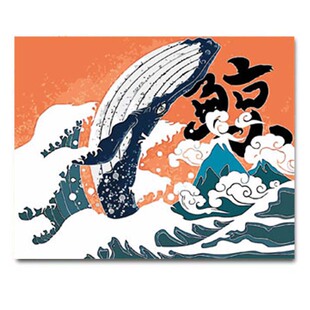 数字油画diy手工填色减压画富岳三十六景神奈川沖浪里油彩装饰画