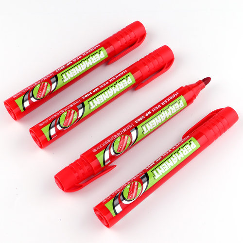 12支宝克MP2903A记号笔可加墨水黑色红蓝大头笔防水物流快递笔大