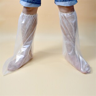一次性鞋 套泡脚袋高筒加厚防水后脚套袜子脚裂足疗防臭防汗水膜袜