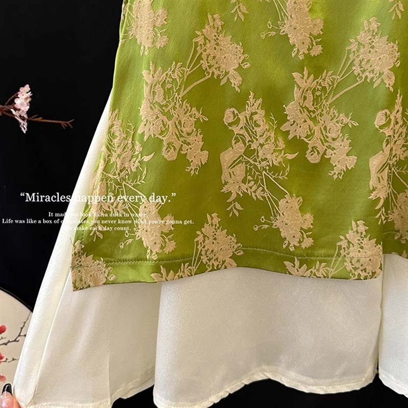 女童旗袍裙夏季2024新款国风汉服裙子小女孩洋气新中式无袖连衣裙