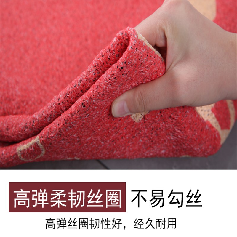 丝圈入户门地垫新中式喜庆进门门口门外室外脚垫地毯家用防滑垫子