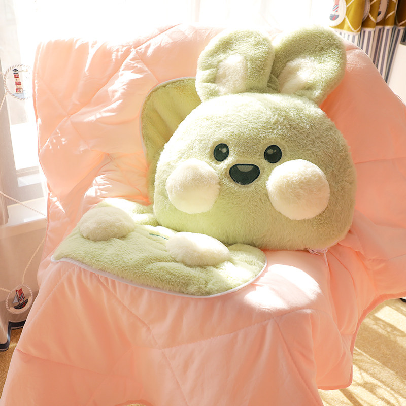 兔子抱枕被子两用午休加厚汽车车用枕头办公室午睡毯子二合一靠枕,居家布艺,抱枕被,淘宝优惠券,粉丝福利购,淘宝优惠卷