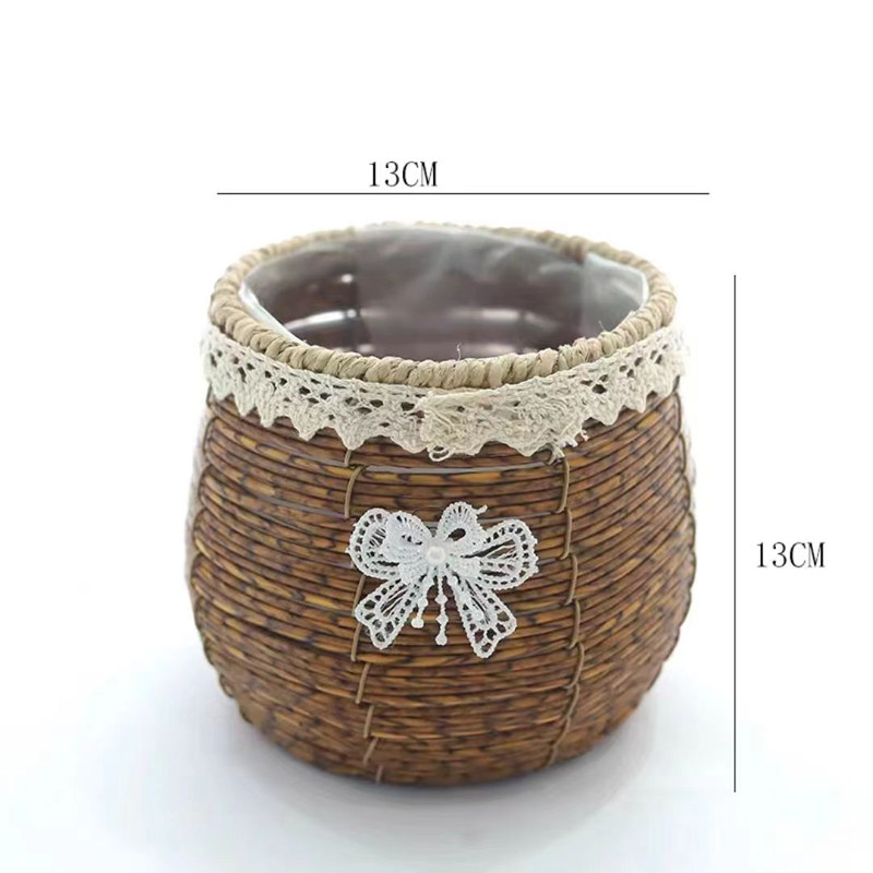 藤编草编手提篮子花篮编织塑藤装饰摆饰竹编乾燥花插花礼品篮伴手,家居饰品,花篮,淘宝优惠券,粉丝福利购,淘宝优惠卷