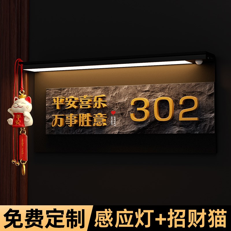 2025年新款门牌号家用高级感别墅民宿住宅创意中古风高端大气自粘