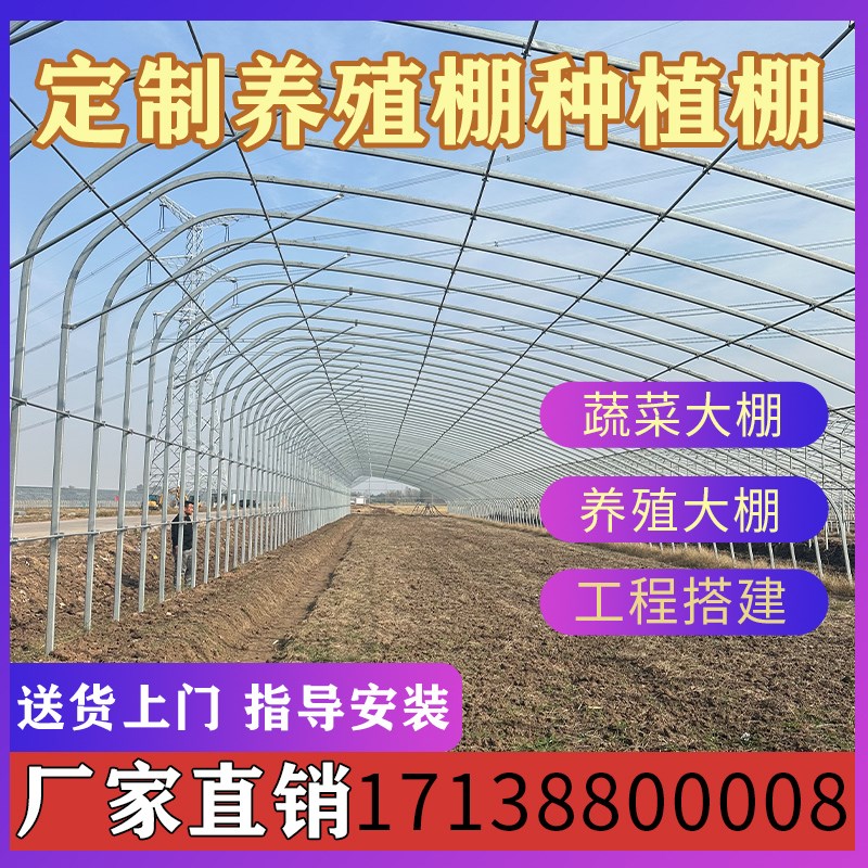 温室大棚骨架钢管养殖种植家用全套猪鸡舍钢架连栋配件简易蔬菜棚