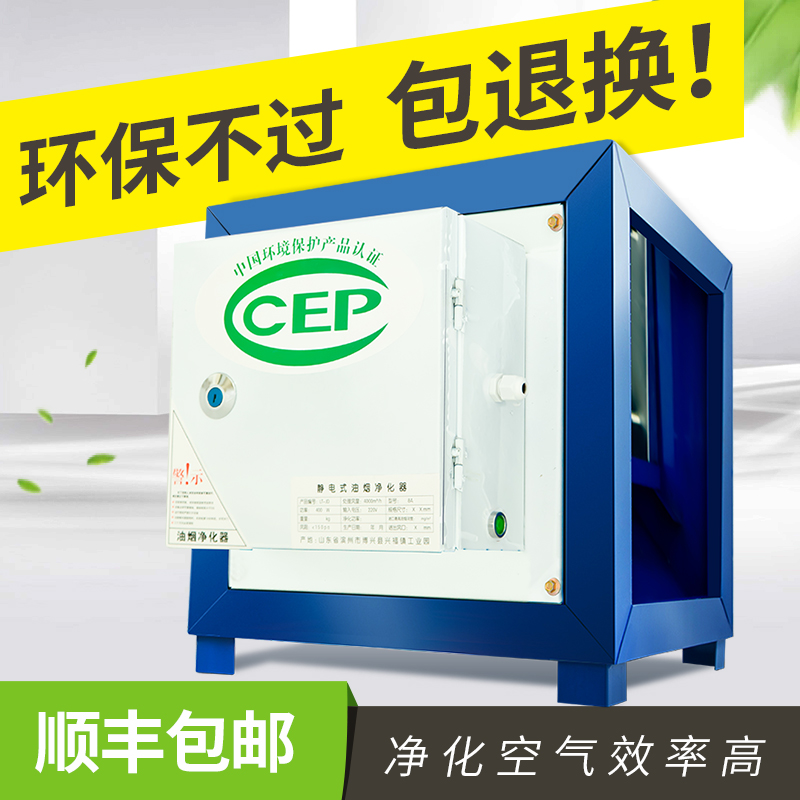 静电式油烟净化器饭店厨房小型商用餐饮4000  6000环保油烟净化器