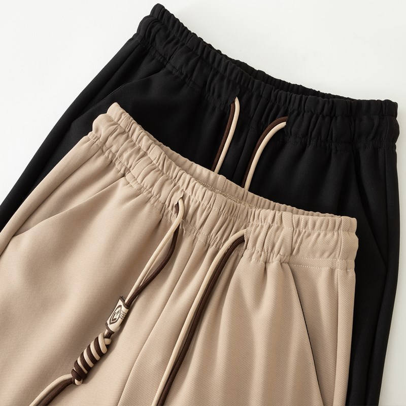 加长卡其色直筒裤女春秋垂感2024新款高腰休闲高个子窄版阔腿裤子