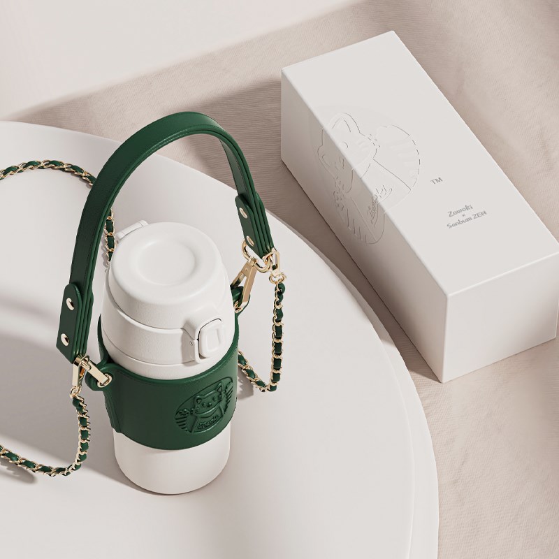 造物集咖啡杯保温杯女生可爱高颜值水杯316不锈钢带提绳随手杯子