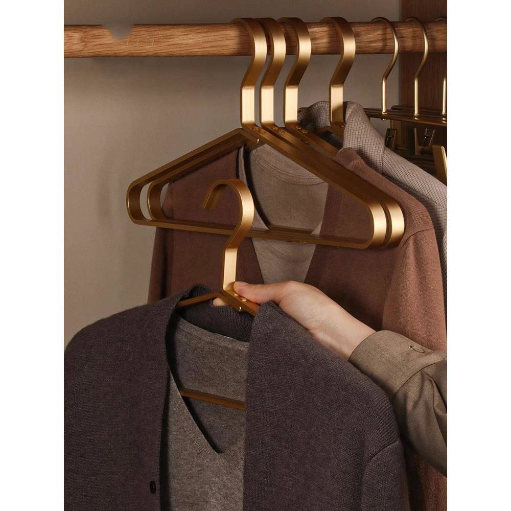【天猫正品】铝合金衣架轻奢高级太空铝衣服挂加粗挂衣衣橱加宽挂