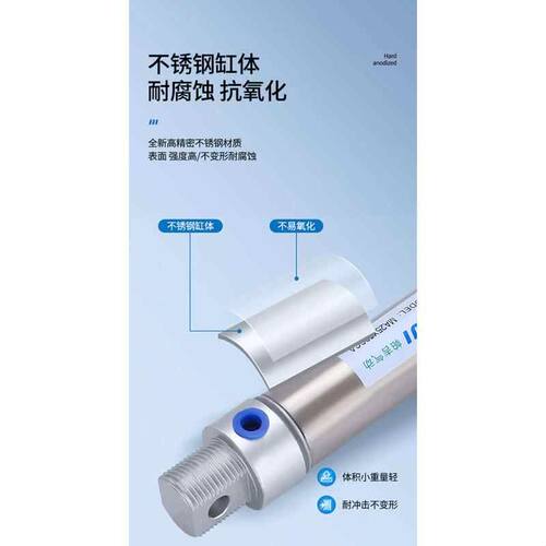 迷你气缸MA32X15X25X30X40X50X60X75X80X100X125X150X200X250SU