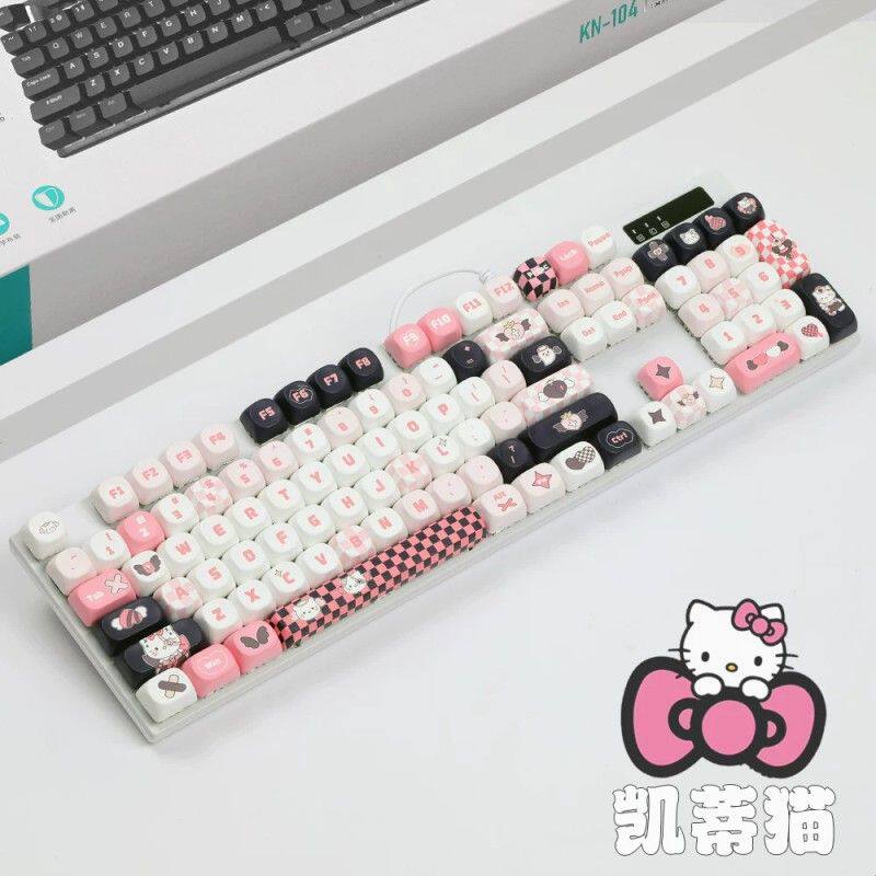 104键发光有线机械键盘客制化PBT键帽办公游戏通用热插拔青红茶轴