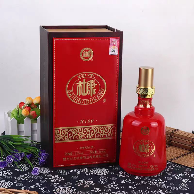 白水杜康N100年份窖龄52度500ml*6瓶浓香型陕西礼盒装酒整箱正品