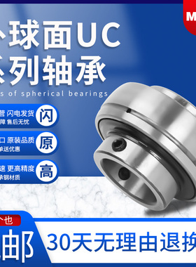 德国进口MUH外球面轴承UC211D1尺寸55*100*55.6外弧形球面球轴承