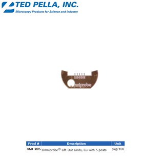pella载网460 ted 205 盒 FIB载网Omniprobe五齿铜网100个