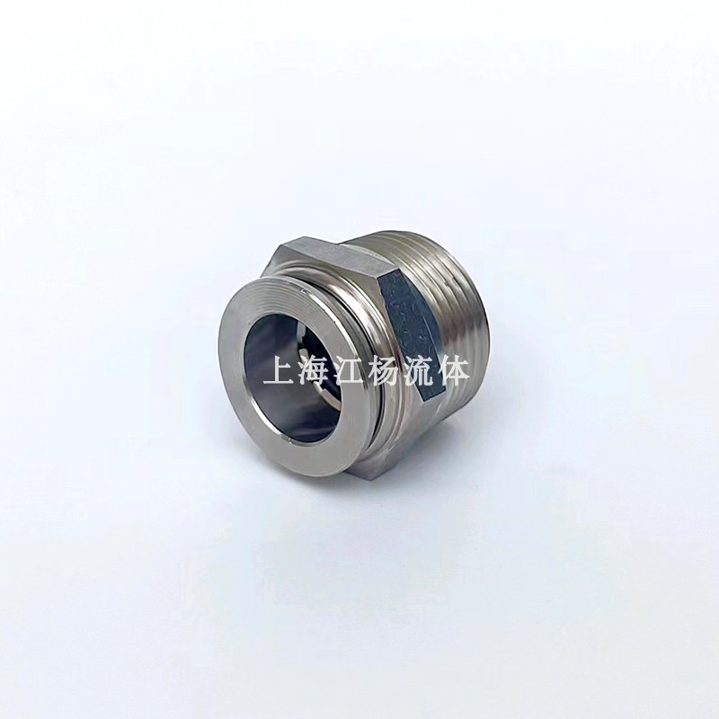 304不锈钢d外螺纹气管快速接头PC20-04/06 1寸转20MM 气动快插直