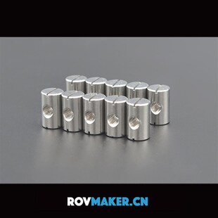 M6 316不锈钢锤头螺母 10个 圆柱螺母 横孔螺母 框架连接件