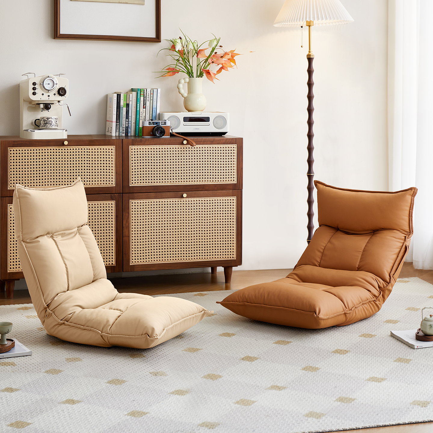 懒人沙发折叠躺椅靠背懒人椅可睡可躺沙发卧室飘窗坐垫榻榻米座椅