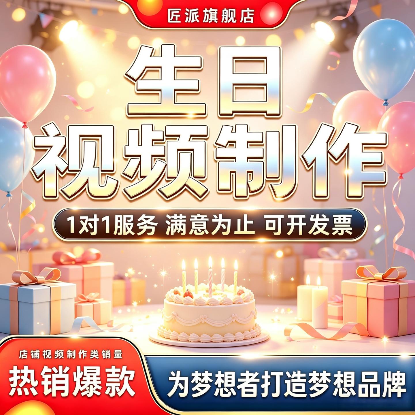 生日周岁宴祝福视频制作MV剪辑图片