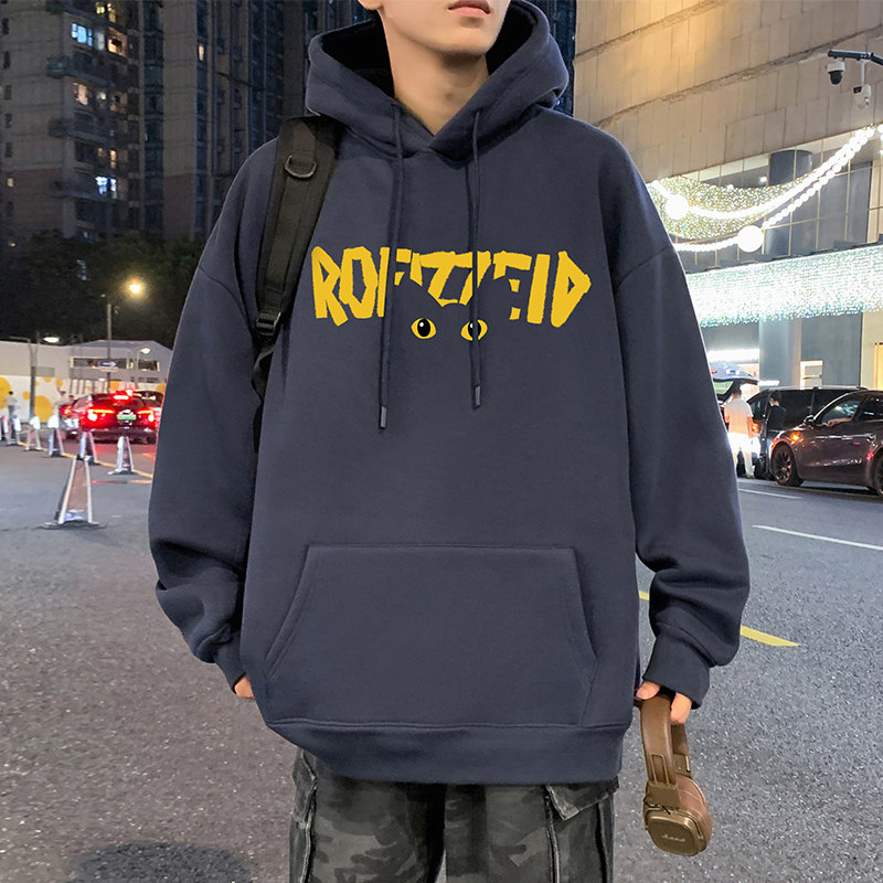 重磅连帽卫衣男春秋季新款oversize高街潮牌宽松衣服chic美式外套