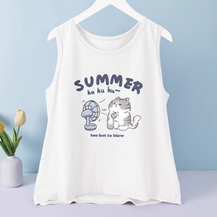 设计小吊带学生夏装 背心女夏外穿无袖 女装 2024年新款 女士 上衣夏季