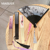 中国风折叠扇子清凉扇道具古风折扇男女夏季 布面扇随身便携风扇
