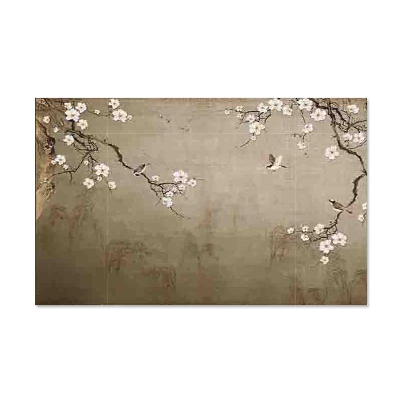 新中式屏风纱画圆形乔其纱半透明不透明高密纱隔断玄关装饰可定制,家居饰品,现代装饰画,淘宝优惠券,粉丝福利购,淘宝优惠卷