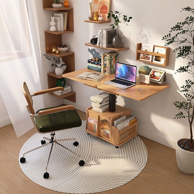 可移动升降折叠茶几餐桌两用全实木客厅家用小户型多功能沙发边几