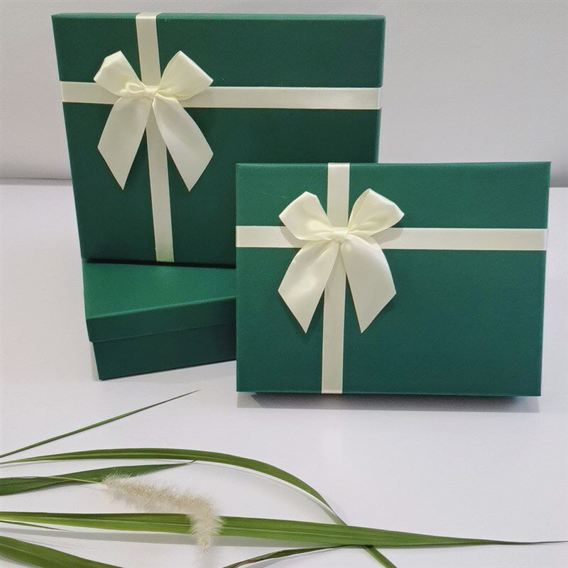 长方形礼盒空盒大号礼物盒衣服围巾包装盒墨绿色礼品盒定制印logo
