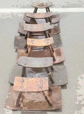 民俗老物件插秧凳旧货农耕老板凳翘翘凳农家乐木凳装饰摆件秧马椅