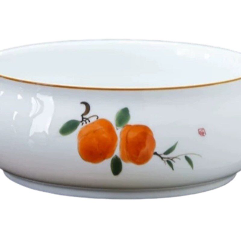 创意陶瓷烟灰缸大码高级感 家用新中式复古多功能高级 茶渣废水缸