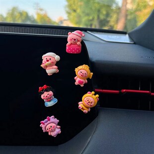 海狸Loopy车载摆件创意扮演小装饰贴车内中控台汽车屏幕卡通饰品