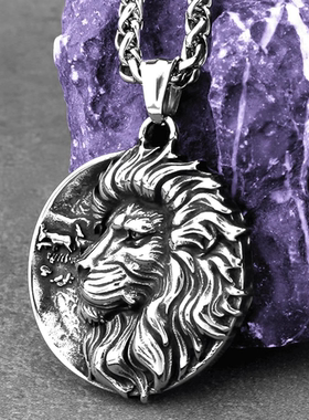 ROCK PUNK狮子王吊坠时尚个性欧美风格饰品小众配饰挂坠潮人项链