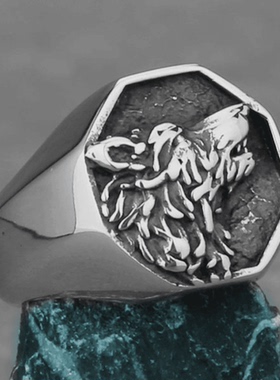 钛钢戒指朋克风北欧维京