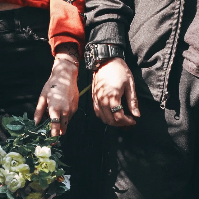 ROCK PUNK简约时尚太阳图腾日韩戒指钛钢男士高级感百搭食指指环